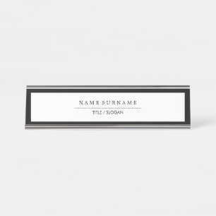 Eenvoudig Minimalistisch, modern, eenvoudig, zwart Bureau Naambordje