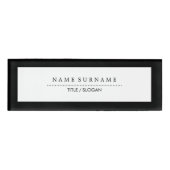 Eenvoudig Minimalistisch, modern, eenvoudig, zwart Naambadge (Voorkant)