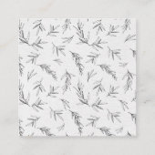 Eenvoudig minimalistisch modern Eucalyptus Olive W Informatiekaartje (Achterkant)