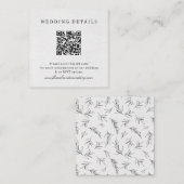 Eenvoudig minimalistisch modern Eucalyptus Olive W Informatiekaartje (Voorkant / Achterkant)