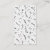 Eenvoudig minimalistisch modern Eucalyptus Olive W Informatiekaartje (Achterkant)