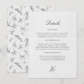 Eenvoudig minimalistisch modern Eucalyptus Olive W Informatiekaartje (Voorkant / Achterkant)