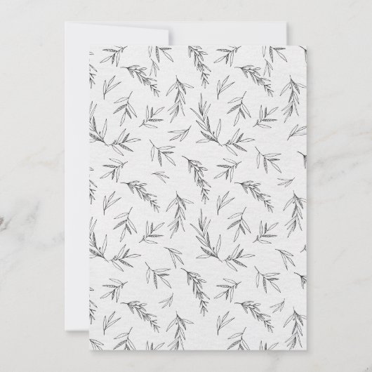 Eenvoudig minimalistisch modern Eucalyptus Olive W Kaart (Achterkant)