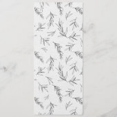 Eenvoudig minimalistisch modern Eucalyptus Olive W Menu (Achterkant)