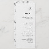 Eenvoudig minimalistisch modern Eucalyptus Olive W Menu (Voorkant / Achterkant)