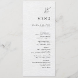 Eenvoudig minimalistisch modern Eucalyptus Olive W Menu