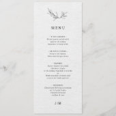 Eenvoudig minimalistisch modern Eucalyptus Olive W Menu (Voorkant)