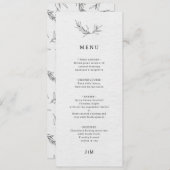 Eenvoudig minimalistisch modern Eucalyptus Olive W Menu (Voorkant / Achterkant)