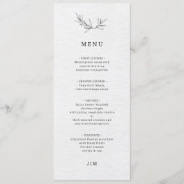 Eenvoudig minimalistisch modern Eucalyptus Olive W Menu