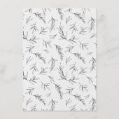 Eenvoudig minimalistisch modern Eucalyptus Olive W Menu (Achterkant)