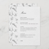 Eenvoudig minimalistisch modern Eucalyptus Olive W Menu (Voorkant / Achterkant)