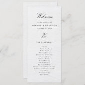 Eenvoudig minimalistisch modern Eucalyptus Olive W Programmakaart (Voorkant / Achterkant)