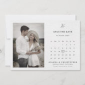 Eenvoudig minimalistisch modern Eucalyptus Olive W Save The Date (Voorkant)