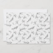 Eenvoudig minimalistisch modern Eucalyptus Olive W Save The Date (Achterkant)