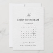 Eenvoudig minimalistisch modern Eucalyptus Olive W Save The Date (Voorkant)