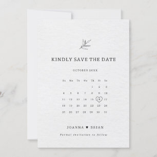 Eenvoudig minimalistisch modern Eucalyptus Olive W Save The Date