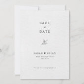 Eenvoudig minimalistisch modern Eucalyptus Olive W Save The Date (Achterkant)