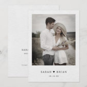 Eenvoudig minimalistisch modern Eucalyptus Olive W Save The Date (Voorkant / Achterkant)