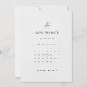 Eenvoudig minimalistisch modern Eucalyptus Olive W Save The Date (Voorkant)