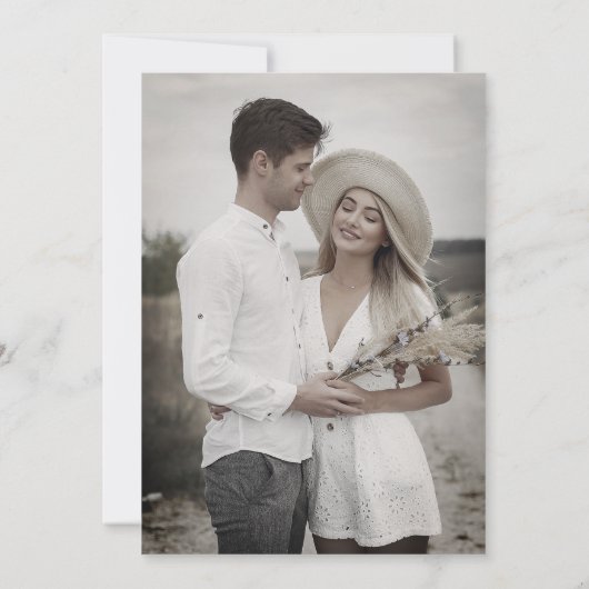 Eenvoudig minimalistisch modern Eucalyptus Olive W Save The Date (Achterkant)