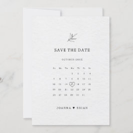 Eenvoudig minimalistisch modern Eucalyptus Olive W Save The Date