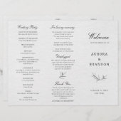 Eenvoudig minimalistisch modern Eucalyptus Wedding (Voorkant / Achterkant)