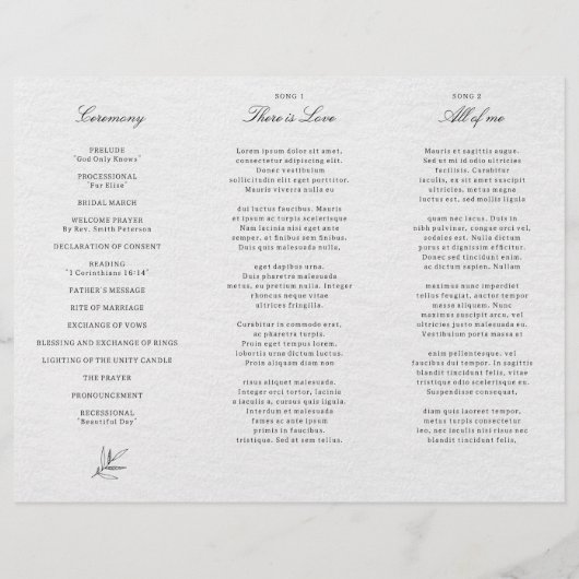 Eenvoudig minimalistisch modern Eucalyptus Wedding (Achterkant)