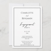 Eenvoudig minimalistisch modern fotoverlovingsfees kaart (Voorkant)