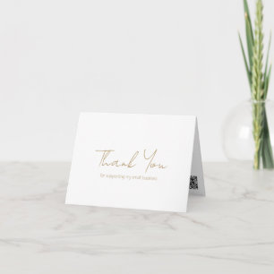 Eenvoudig minimalistisch, modern Gold Business Bedankkaart