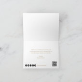 Eenvoudig minimalistisch, modern Gold Business Bedankkaart (Binnen)