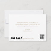 Eenvoudig minimalistisch, modern Gold Business Bedankkaart (Achterkant)