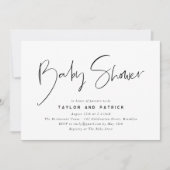 Eenvoudig minimalistisch modern, handgeschreven Ba Kaart (Voorkant)