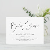 Eenvoudig minimalistisch modern, handgeschreven Ba Kaart (Staand voorkant)