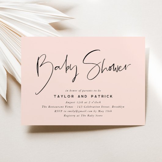 Eenvoudig minimalistisch modern, handgeschreven Ba Kaart