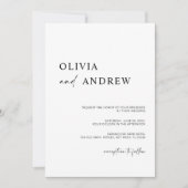 Eenvoudig minimalistisch & modern | Huwelijksuitno Kaart (Voorkant)