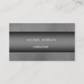 Eenvoudig minimalistisch modern, leder uitzien visitekaartje (Voorkant)