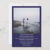 Eenvoudig minimalistisch modern marinesblauw fotoh kaart (Voorkant)