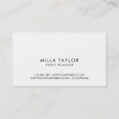 Eenvoudig minimalistisch modern monogram Feminine Visitekaartje (Achterkant)