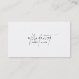 Eenvoudig minimalistisch modern monogram Feminine  Visitekaartje