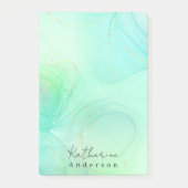 Eenvoudig minimalistisch modern monogram post-it® notes (Voorkant)