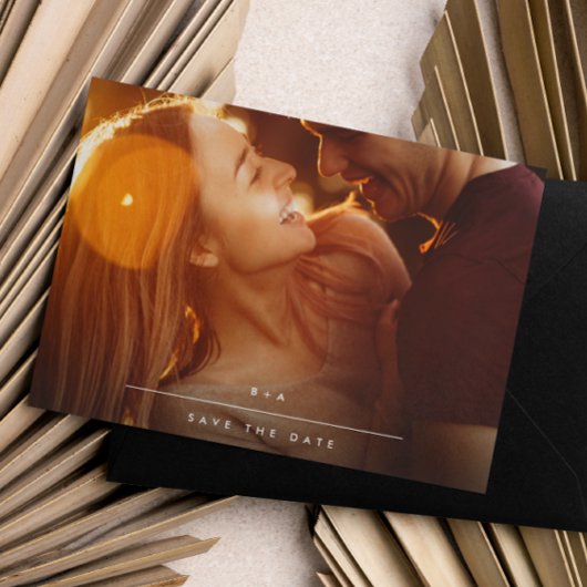 Eenvoudig MINIMALISTISCH Modern Monogram Save The Date