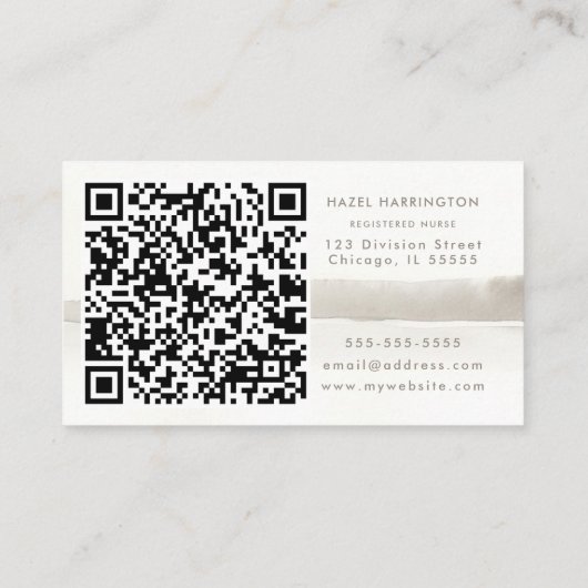 Eenvoudig minimalistisch modern neutraal Visitekaa Visitekaartje (Achterkant)