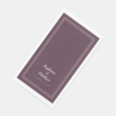 Eenvoudig minimalistisch modern Paars huwelijk Servet (Hoek)