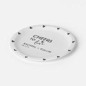 Eenvoudig, minimalistisch, modern papieren bordje (Gekanteld)