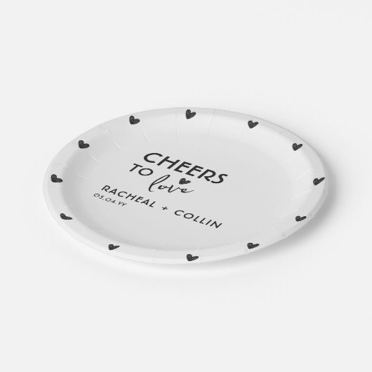 Eenvoudig, minimalistisch, modern papieren bordje (Gekanteld)