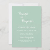 Eenvoudig minimalistisch modern Pistachio Green We Kaart (Voorkant)