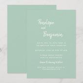 Eenvoudig minimalistisch modern Pistachio Green We Kaart (Voorkant / Achterkant)