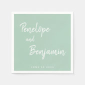 Eenvoudig minimalistisch modern Pistachio Green We Servet (Voorkant)