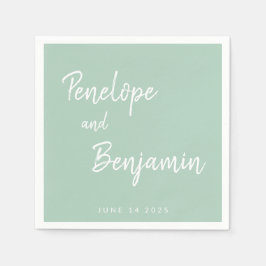 Eenvoudig minimalistisch modern Pistachio Green We Servet