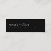 Eenvoudig minimalistisch modern professioneel boek mini visitekaartje (Voorkant)